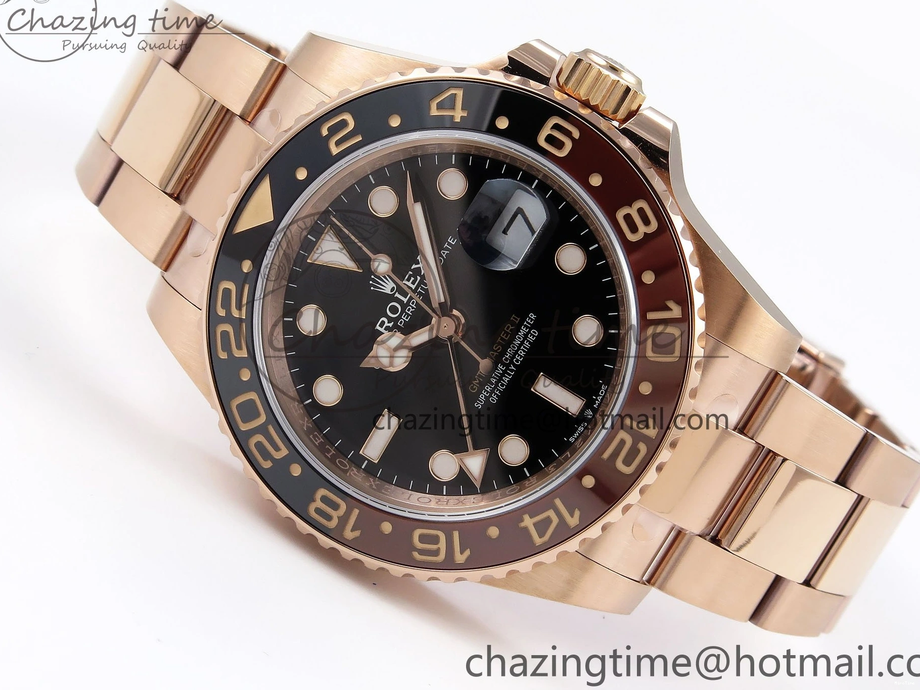 MiroTime 0312 GMT-Master II 126715 CHNR ARF 1:1 Best Edition Black Dial on RG Bracelet VR3285 CHS FastDry 1660